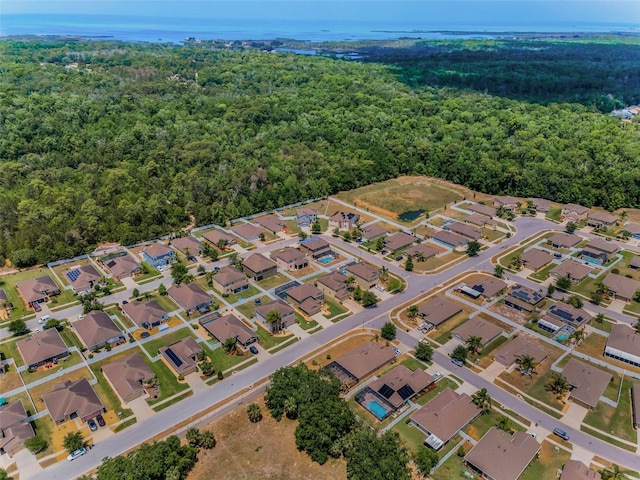 10106 Tolman Dr, Hudson, FL 34667 - aerial view of property and surrounding area featuring a forest and nearby suburban area
