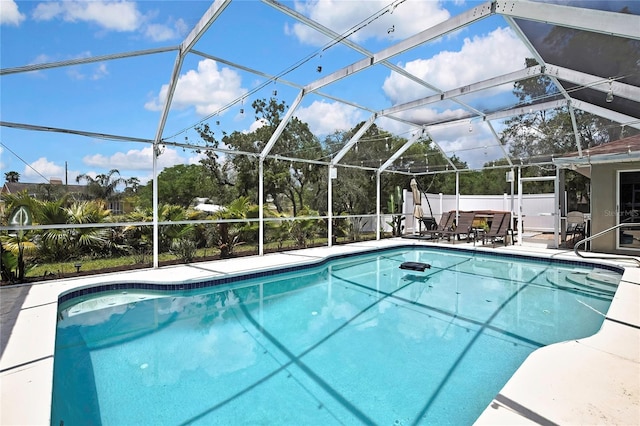 13373 Lawrence St, Spring Hill, FL 34609 - pool featuring a patio, fence, and a lanai
