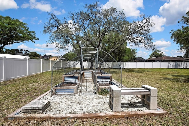 13373 Lawrence St, Spring Hill, FL 34609 - view of property's community with a lawn, a garden, and fence