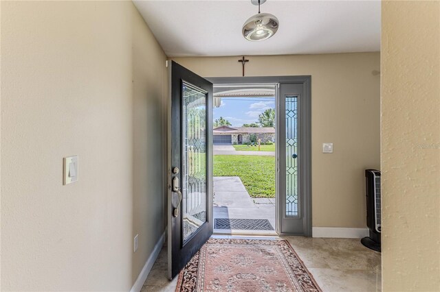 entryway with baseboards