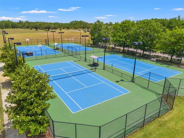 21167 Pleasant Plains Pkwy, Land O Lakes, FL 34637 - view of tennis court with fence