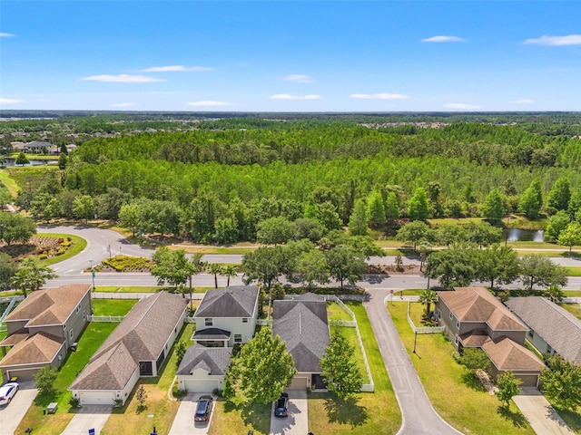 21167 Pleasant Plains Pkwy, Land O Lakes, FL 34637 - aerial view featuring a water view, a view of trees, and a residential view