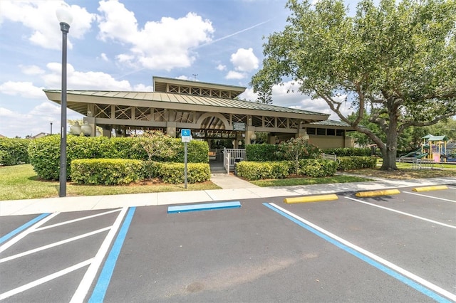 view of uncovered parking lot