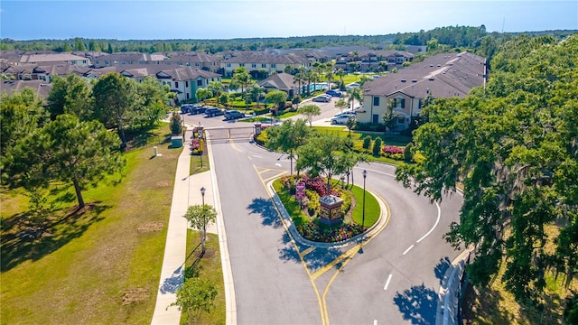 aerial perspective of suburban area