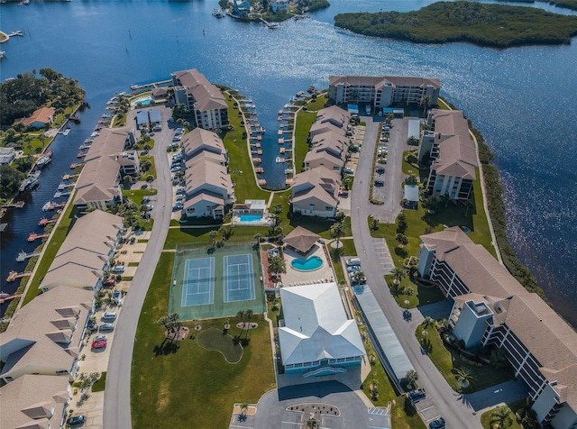 8210 Aquila St Unit 218, Port Richey, FL 34668 - aerial view of a nearby body of water and a pool area