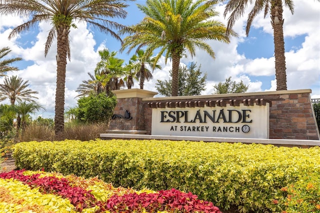 view of community sign