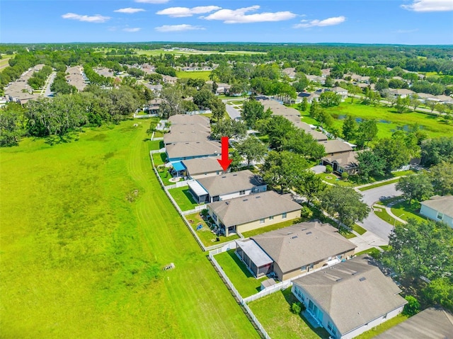 drone / aerial view with a residential view