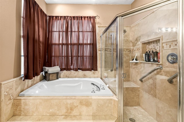 12040 Penzance Ln, New Port Richey, FL 34654 - bathroom with a shower stall and a bath