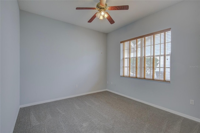 7827 Starfire Way, New Port Richey, FL 34654 - unfurnished room with plenty of natural light, carpet flooring, and a ceiling fan