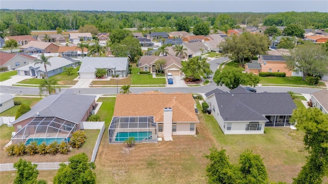 7827 Starfire Way, New Port Richey, FL 34654 - aerial perspective of suburban area featuring a pool area