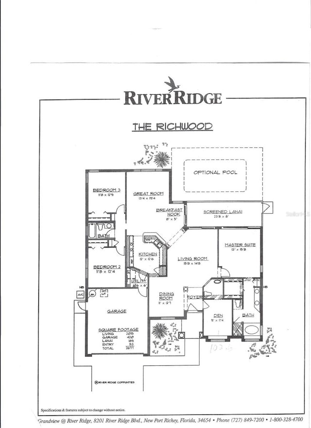 7827 Starfire Way, New Port Richey, FL 34654 - floor plan / room layout