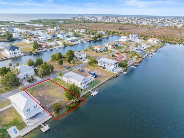 3340 Oleander, Hernando Beach, FL 34607 - drone / aerial view with a water view and a residential view