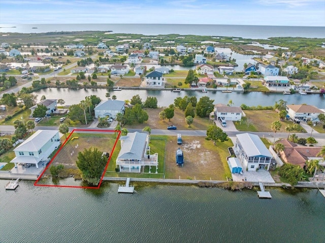 3340 Oleander, Hernando Beach, FL 34607 - aerial view featuring a water view and a residential view