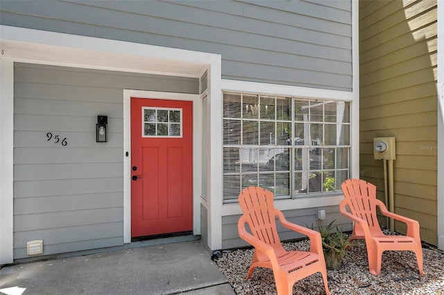 view of doorway to property