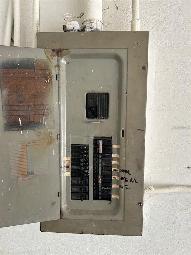 utility room featuring electric panel