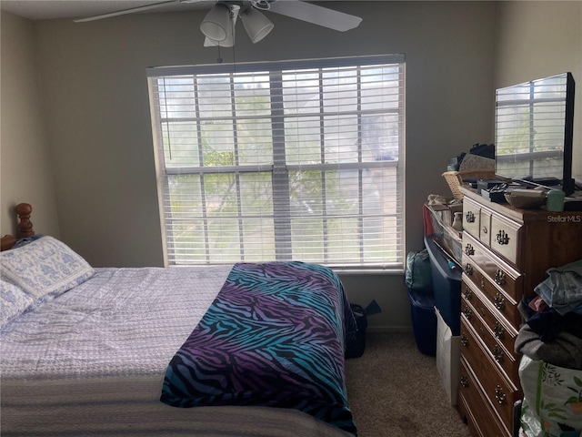 2850 Westmoreland Ct, New Port Richey, FL 34655 - carpeted bedroom featuring a ceiling fan