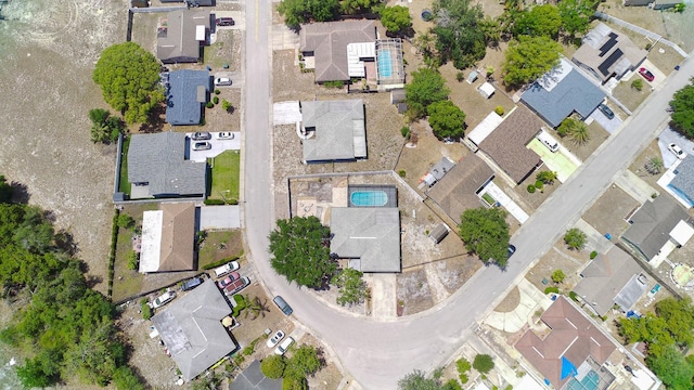 bird's eye view with a residential view
