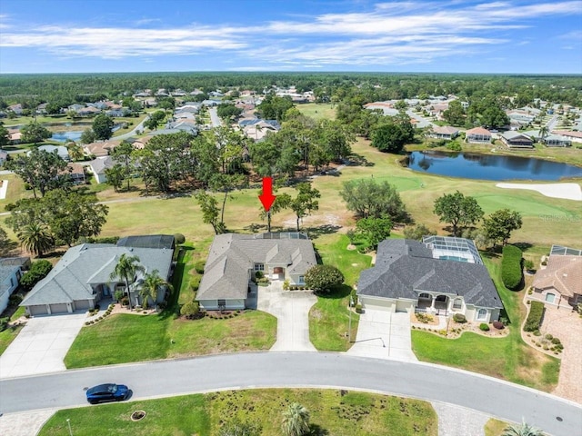 9216 Tarleton Cir, Weeki Wachee, FL 34613 - birds eye view of property with view of golf course, a water view, and a residential view