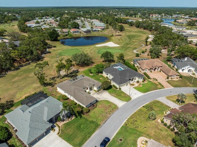 9216 Tarleton Cir, Weeki Wachee, FL 34613 - birds eye view of property featuring a water view, golf course view, and a residential view