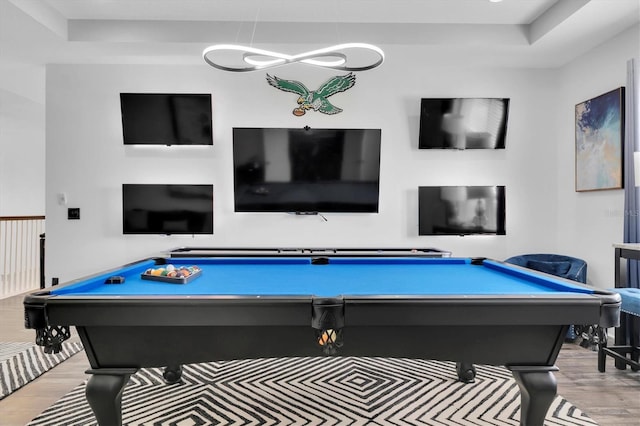 4188 Barbour Trl, Odessa, FL 33556 - recreation room with wood finished floors and pool table