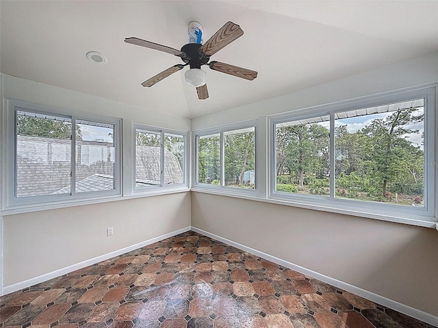 unfurnished sunroom featuring a healthy amount of sunlight