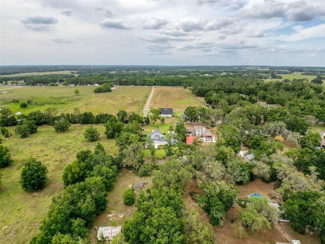 drone / aerial view with a rural view