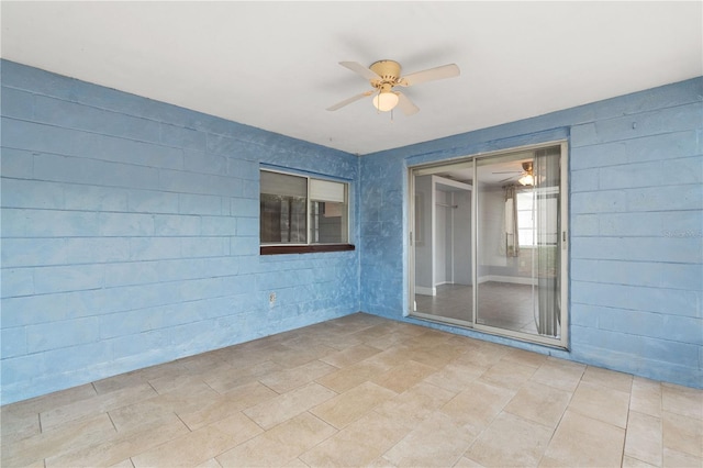 view of patio / terrace featuring a ceiling fan