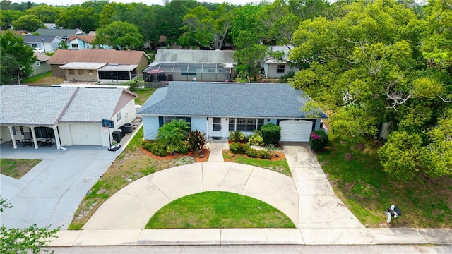 aerial perspective of suburban area