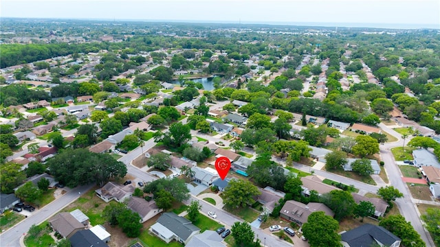 aerial view of property's location featuring nearby suburban area