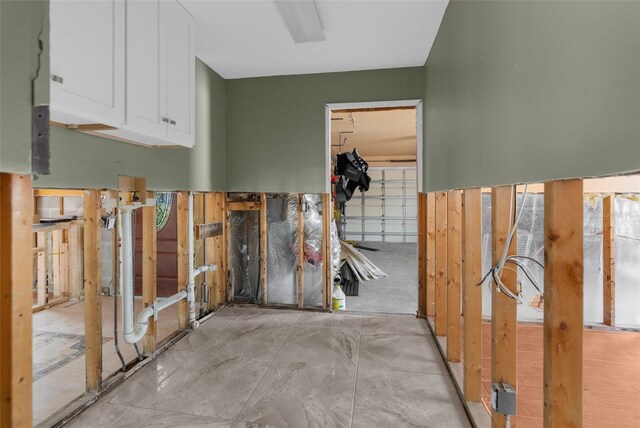 kitchen with white cabinetry