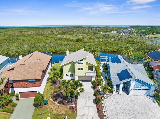 6321 Garland Ct, New Port Richey, FL 34652 - aerial view of property and surrounding area featuring a large body of water