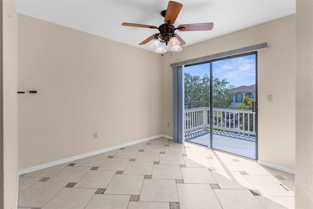 6321 Garland Ct, New Port Richey, FL 34652 - unfurnished room featuring ceiling fan and baseboards