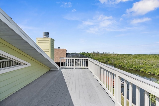 6321 Garland Ct, New Port Richey, FL 34652 - wooden terrace featuring a water view