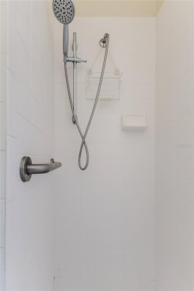 bathroom view of a tile shower