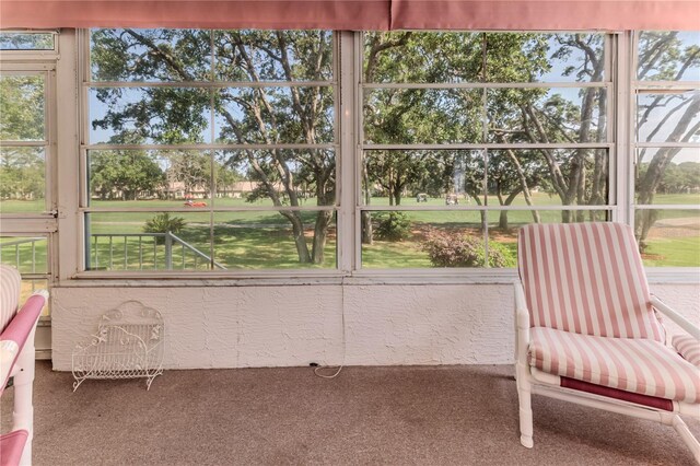 view of sunroom