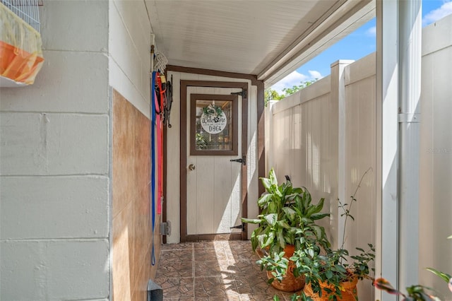 view of exterior entry