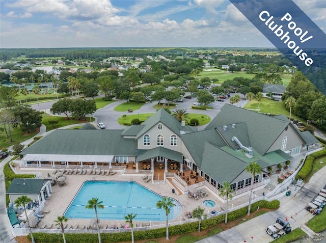 1053 Winding Willow Dr, Trinity, FL 34655 - aerial view of a pool