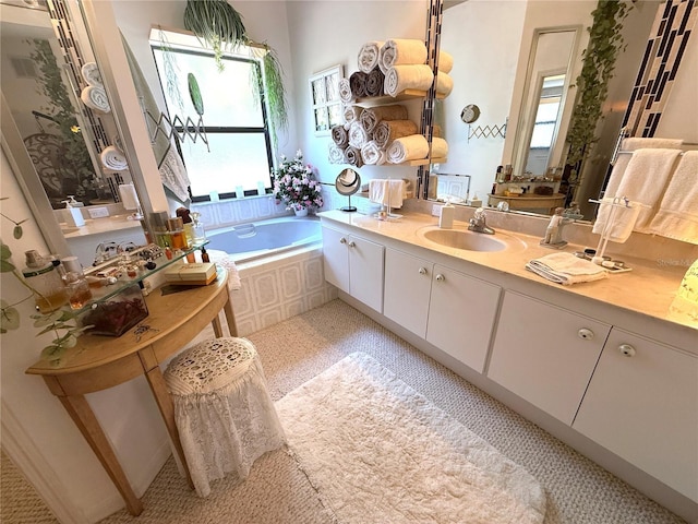 9311 Haas Dr, Hudson, FL 34669 - full bath featuring plenty of natural light, a bath, and vanity