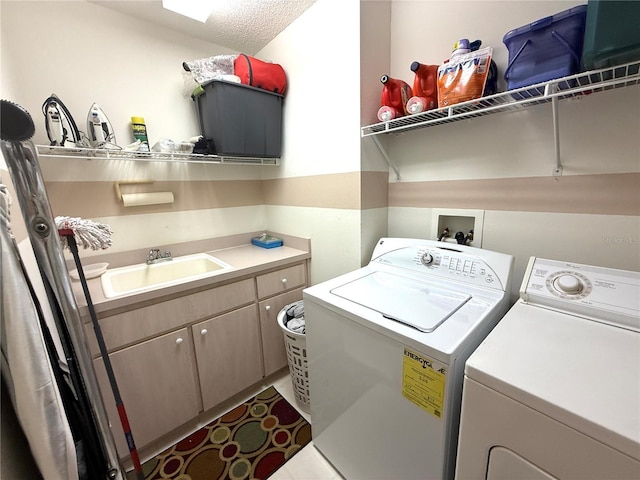 9311 Haas Dr, Hudson, FL 34669 - clothes washing area featuring washer and clothes dryer and cabinet space