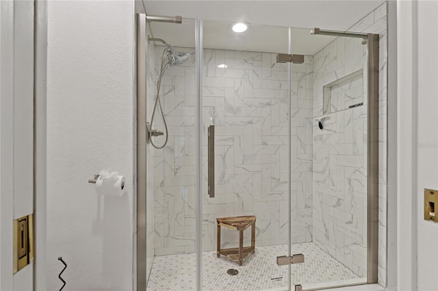 2026 Golfview Dr Unit 2026, Tarpon Springs, FL 34689 - full bathroom with a stall shower and recessed lighting