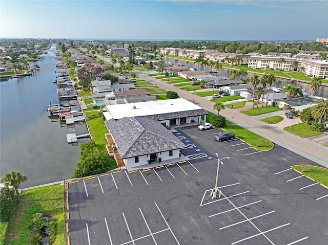 bird's eye view of a nearby body of water