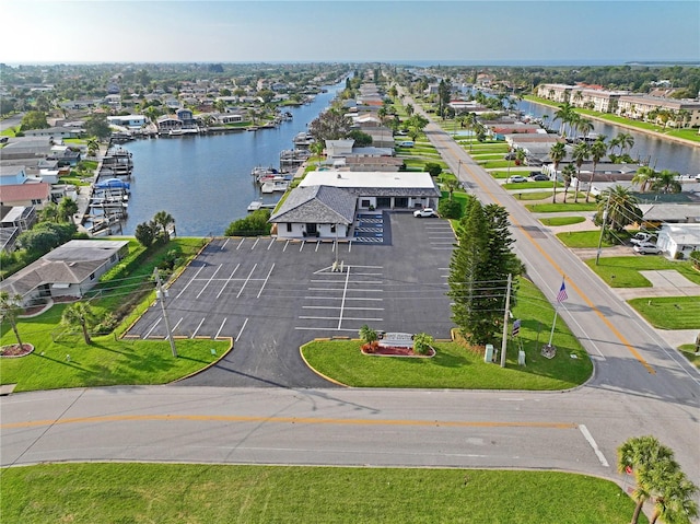 aerial view of a large body of water