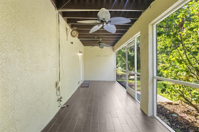 view of patio / terrace with a ceiling fan