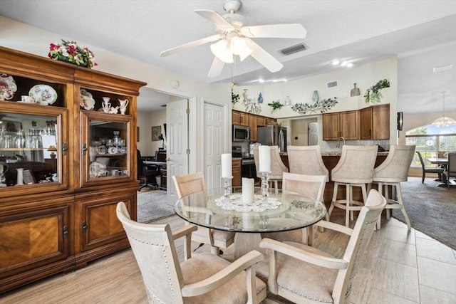 3773 E Lake Todd Dr, Hernando, FL 34442 - dining space with a ceiling fan