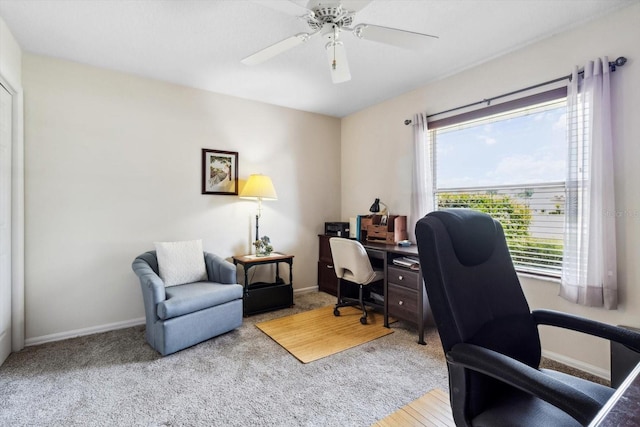 3773 E Lake Todd Dr, Hernando, FL 34442 - carpeted office with ceiling fan and baseboards