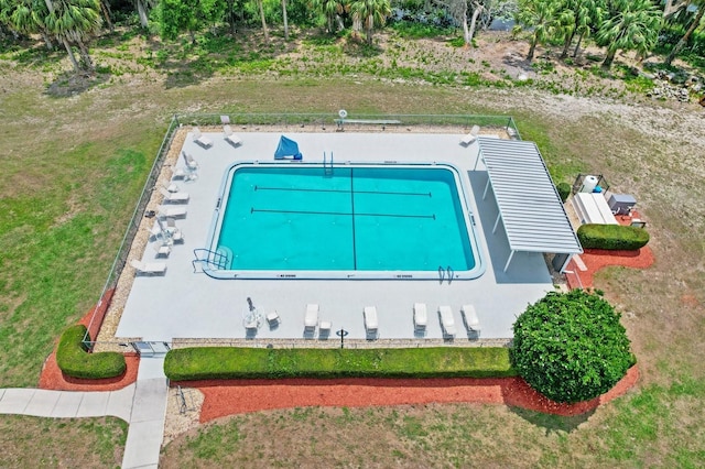 3773 E Lake Todd Dr, Hernando, FL 34442 - view from above of property with a pool