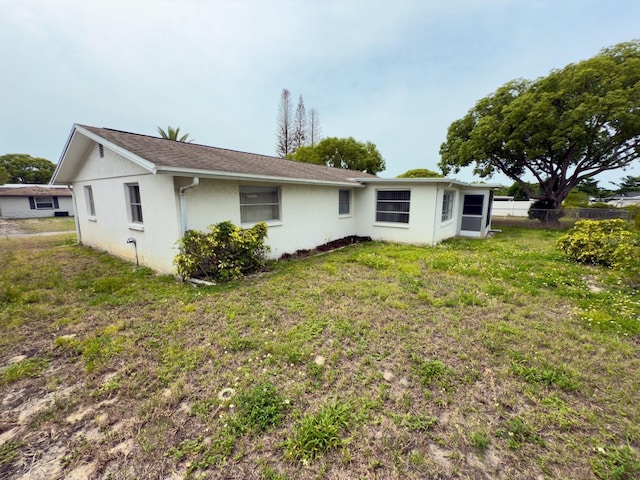 back of house featuring stucco siding