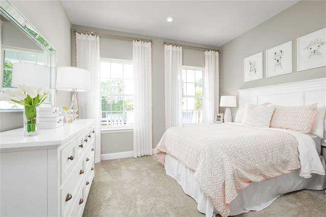 2193 Aibonito Cir, Clermont, FL 34711 - bedroom featuring light colored carpet, baseboards, and recessed lighting