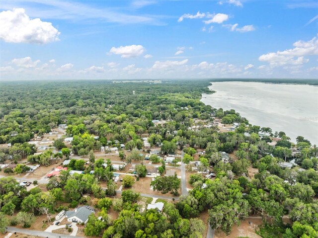 1161 Crk 443, Lake Panasoffkee, FL 33538 - aerial perspective of suburban area featuring a nearby body of water and a forest