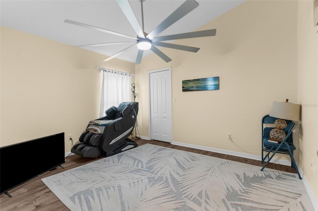 261 Rochester St, Spring Hill, FL 34609 - bedroom with wood finished floors, baseboards, and ceiling fan